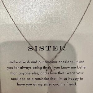 Dogeared Silver Sister Necklace